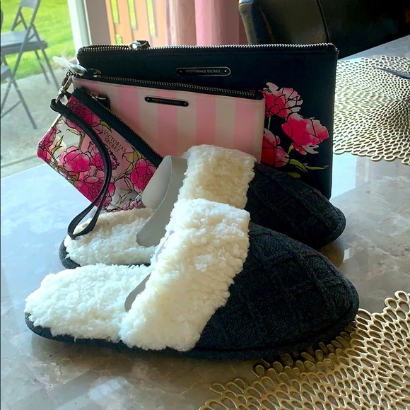 Victoria's Secret Handbags - Victoria’s Secret Slippers & bag set
